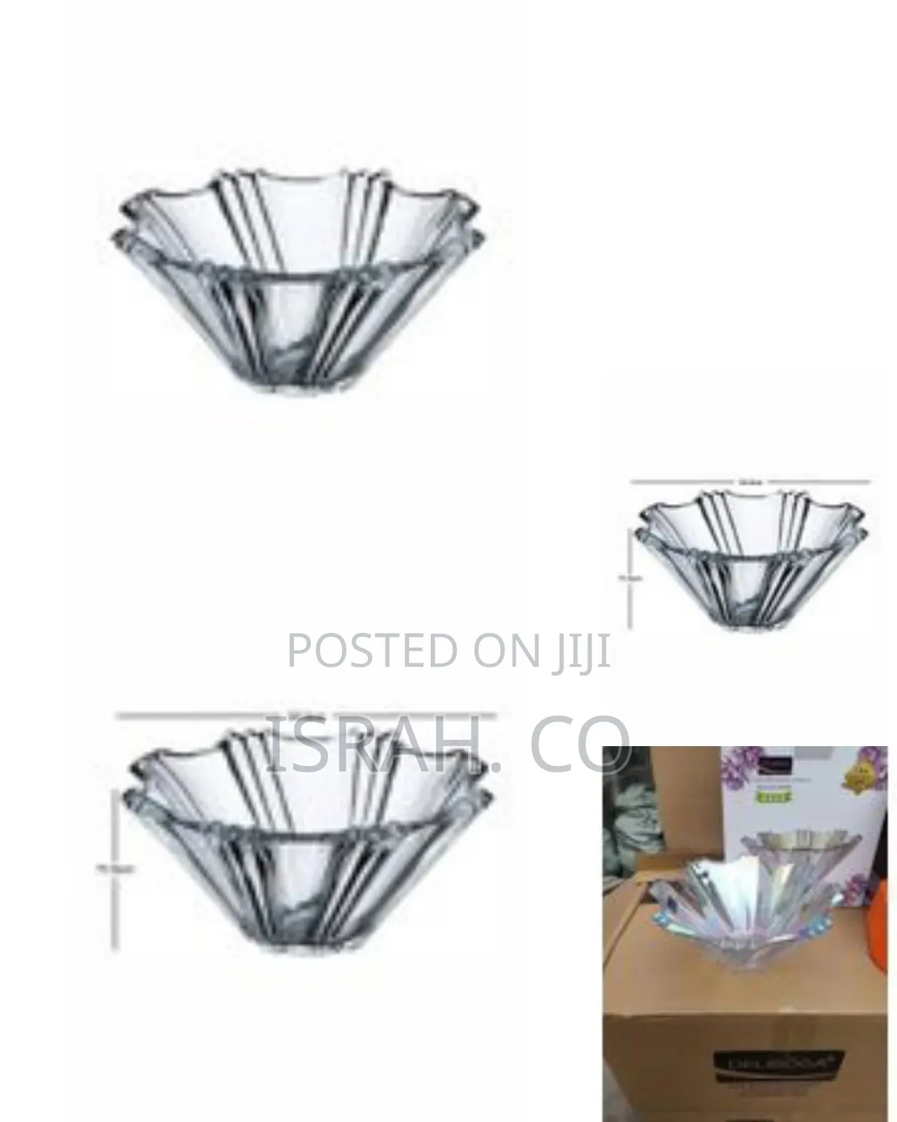 Crystal Glass Prism Fruit Bowl-