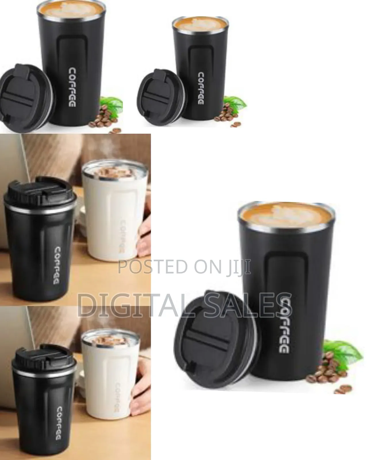Steel Vacuum Insulated Coffee Cup Double Walled Car Travel Mug