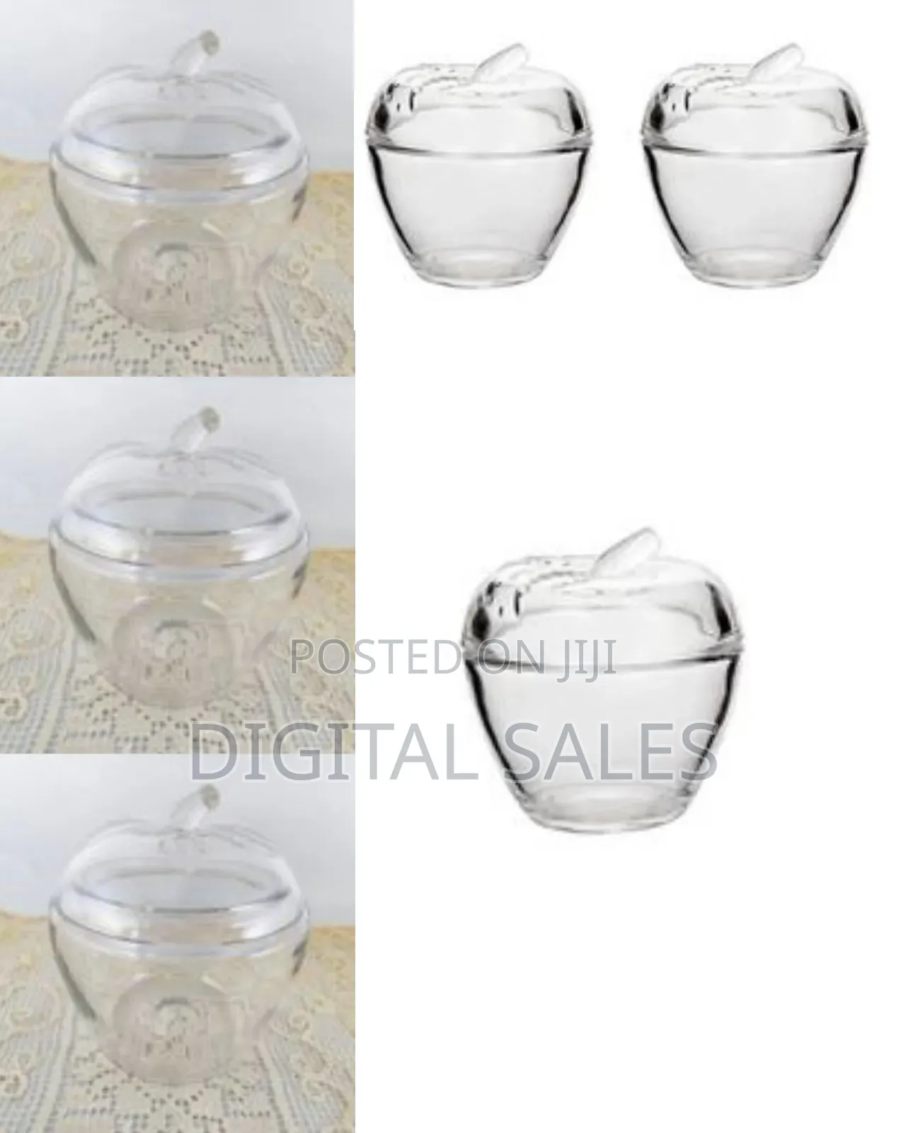 Glass Sugar Bowl Dish