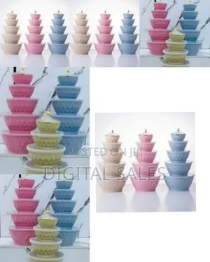 Salad Bowl Set With Lid, 5-Piece Plastic Mixing Bowl, Stackable
