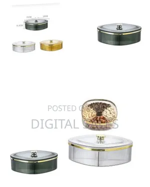 5 Compartments Snack Serving Tray Appetizer Transparent Plate