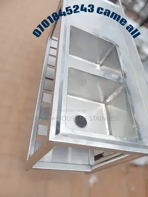 Washing Commercial Sink Dable Bowl Single Tray With Shelve Down