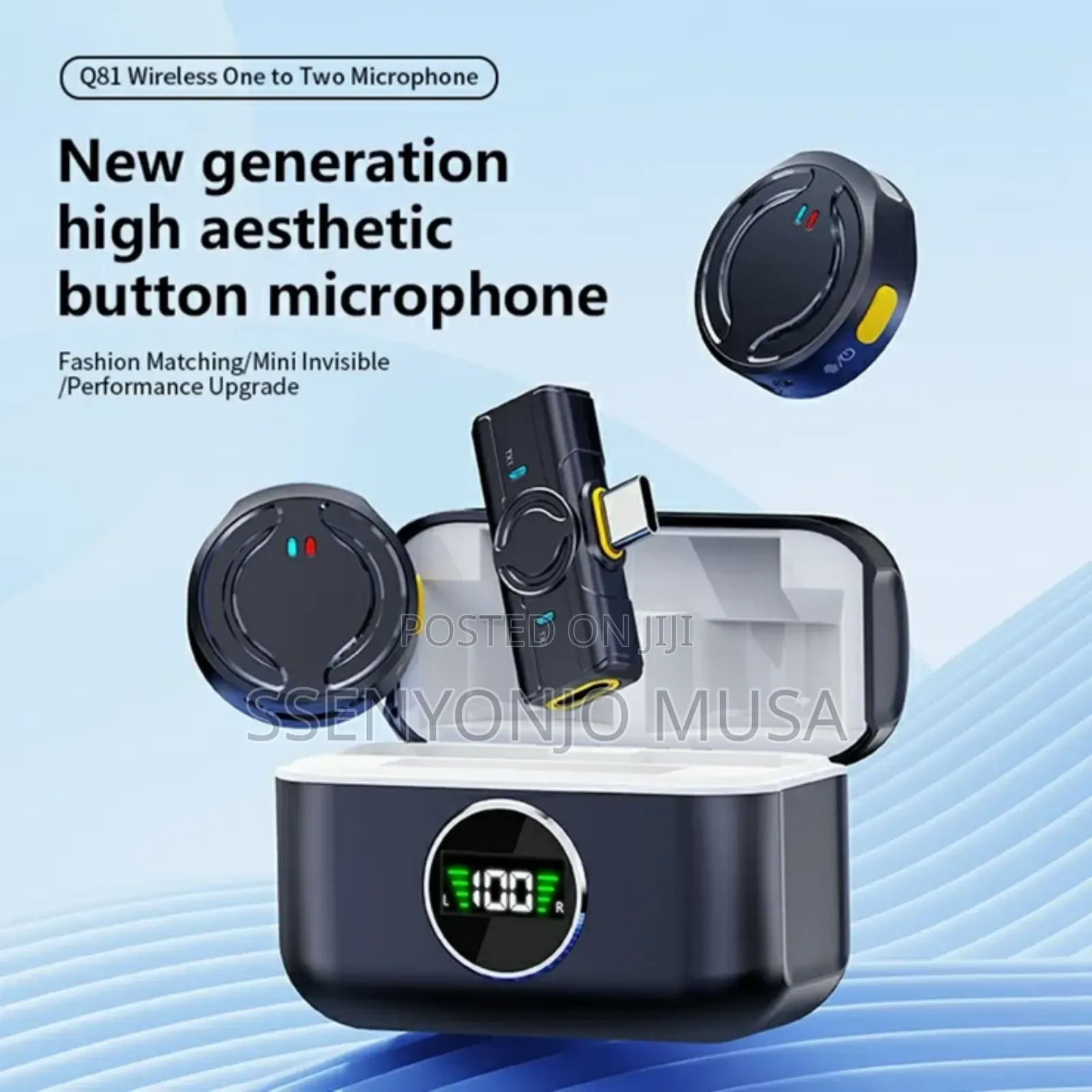 Q81 Mini Wireless Lavalier Microphone Dual Mic Set With Charging Case