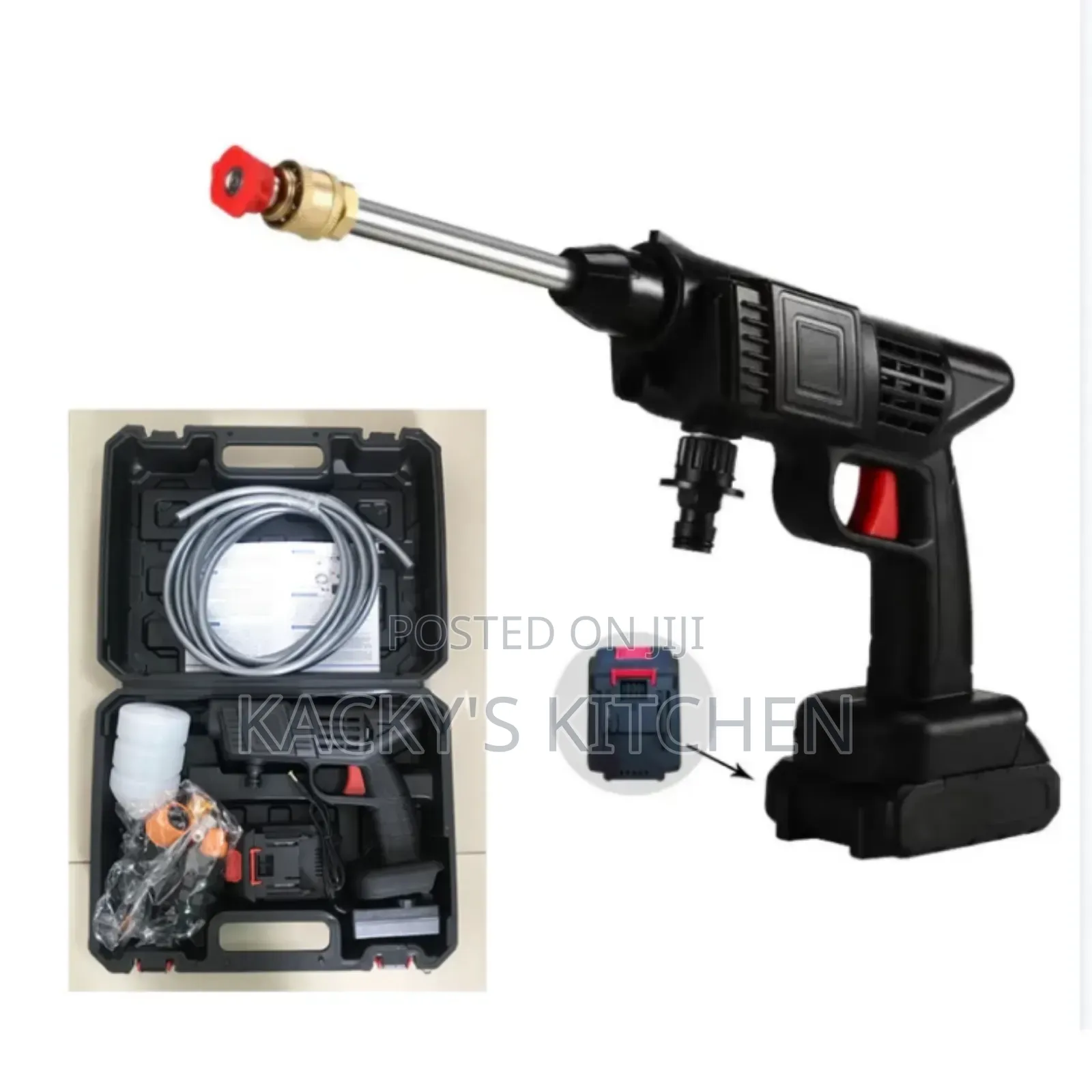 Cordless Portable High-pressure Washer With 2 Batteries