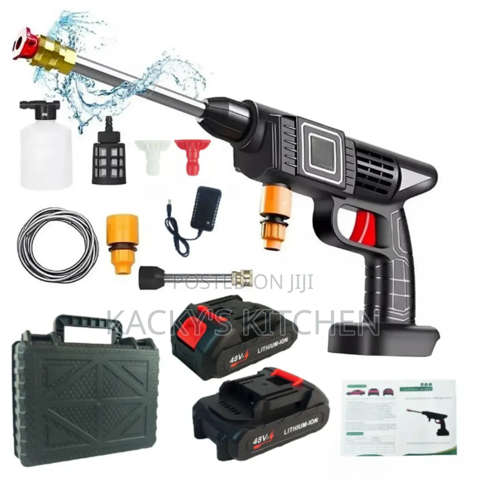 Cordless Portable High-pressure Washer With 2 Batteries