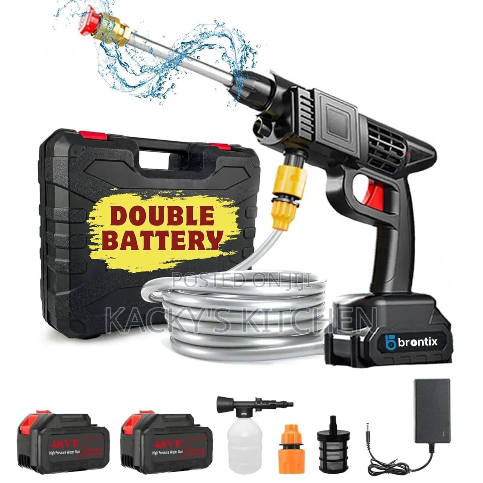 Cordless Portable High-pressure Washer With 2 Batteries