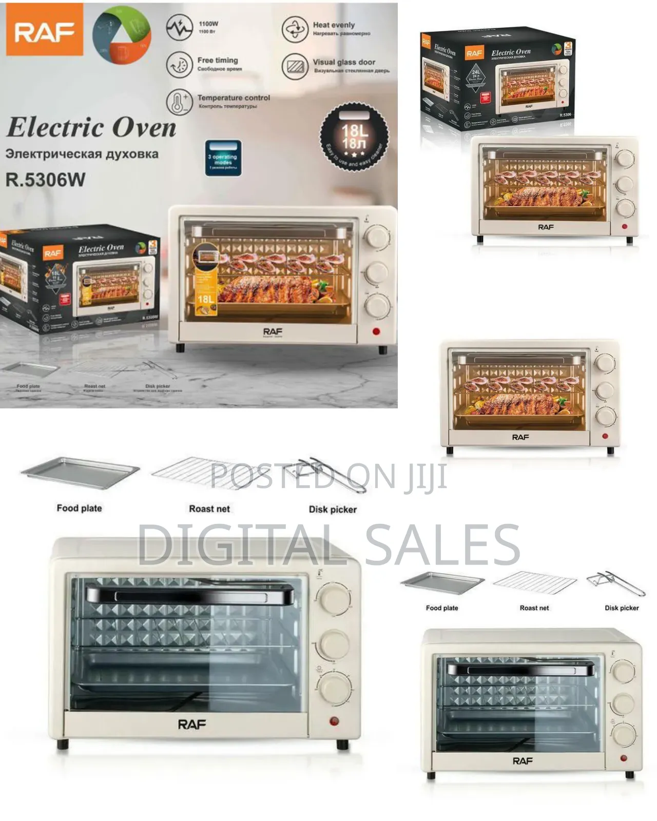 Raf R.5306w Compact 18l Electric Countertop Oven
