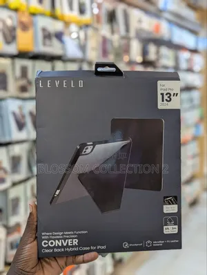 Levelo Conver Clear Back Hybrid Case for 2024 iPad 13 Series,Pen Slot