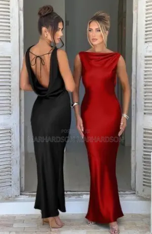 Satin Backless Dress