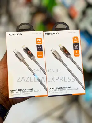 Porodo Charge Lite Usb-C to Lightning iPhone Cable *Auto* *Power Off*
