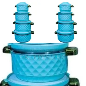 Insulated Hot Pot Casserole Set With Diamond Texture - Multicolor