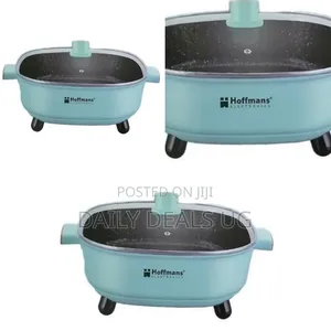Multi-Functional Electric Skillet With Tempered Glass Lid - Multicolor