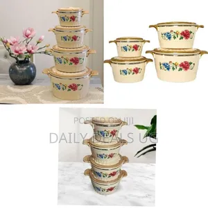 Premium Insulated Food Warmer Casserole Set With Floral Design