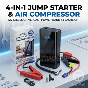 4-in-1 Car Jump Starter – High-Power Air Pump, Usb Power Bank
