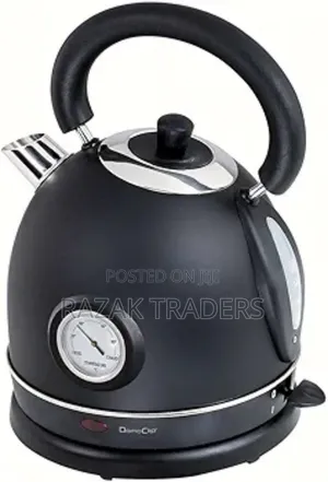 Kettle With Temperature Display, Black Vintage Stainless Steel Kettle