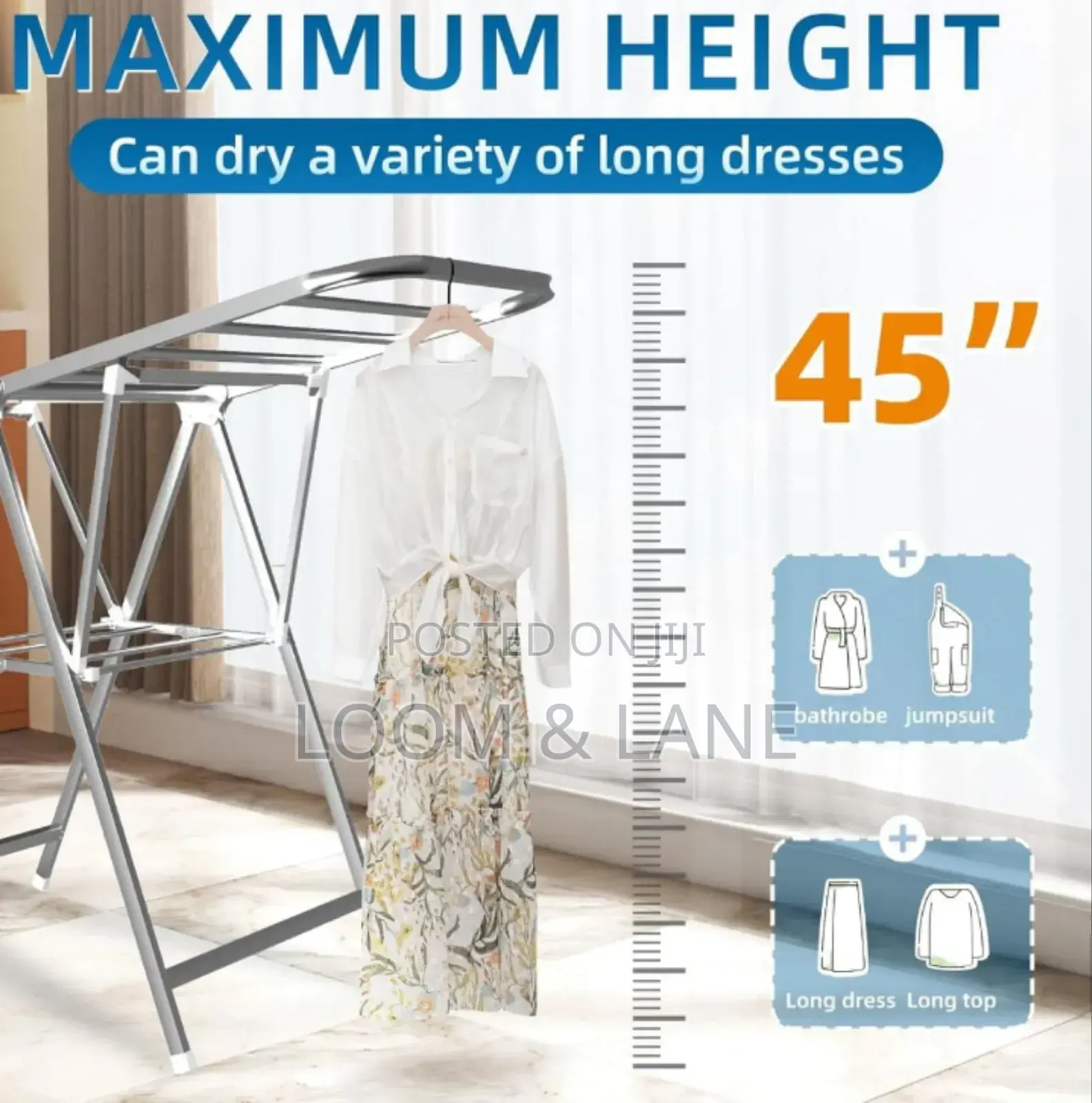 Foldable Stainless Steel Laundry Drying Rack