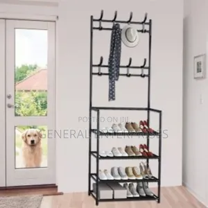 Shoe Rack Is A 2-in-1 Entryway Organizer