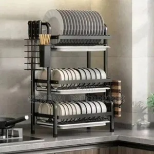 3-Tier Black Carbon Steel