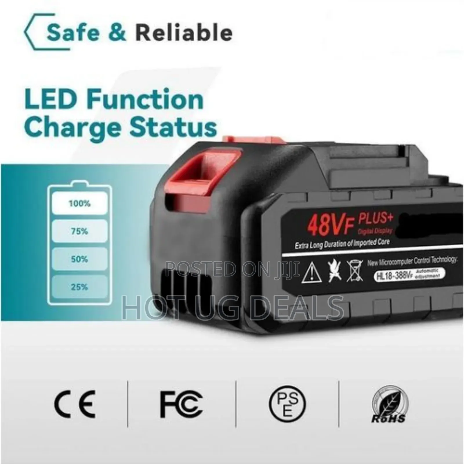 48v Max Li-Ion Rechargeable Battery for Pressure Washer