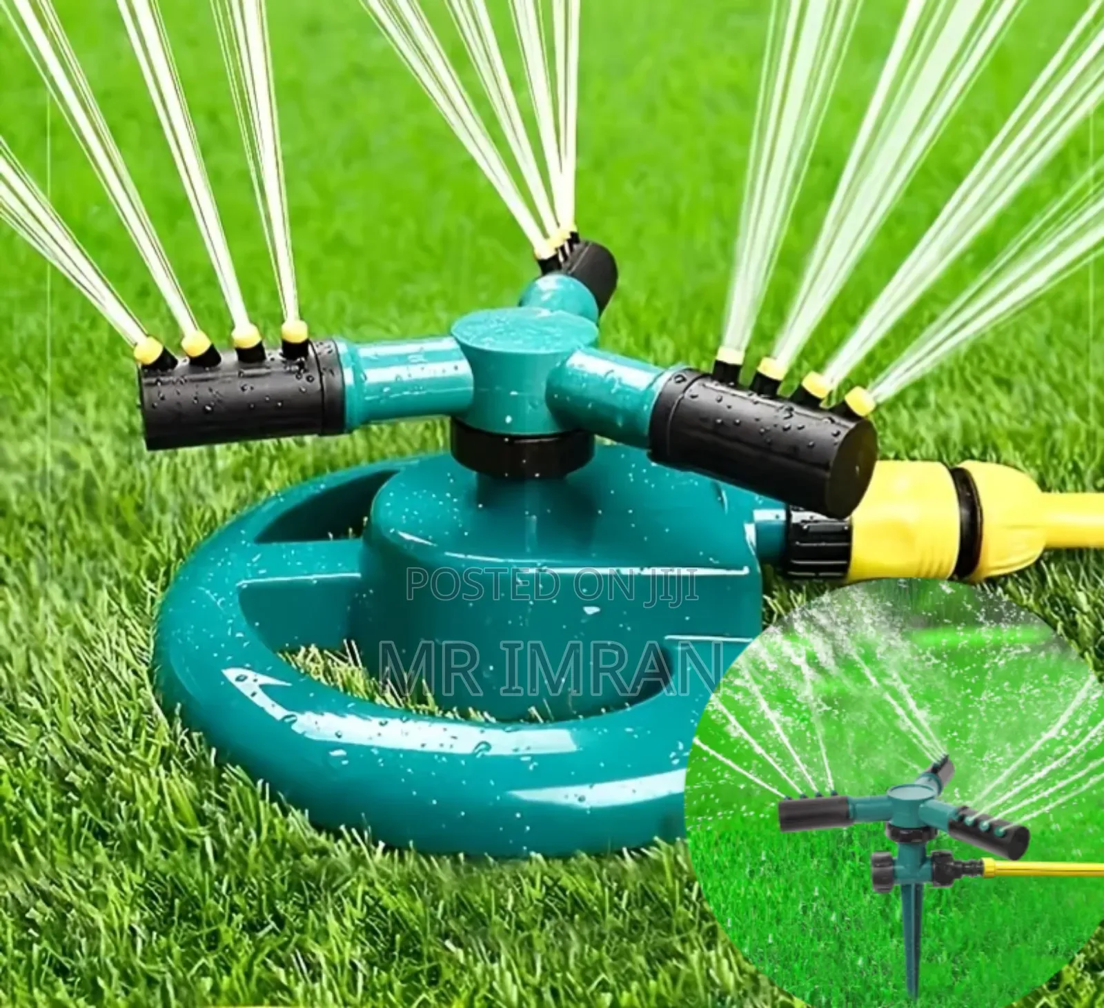 Automatic 360-Degree Rotating Lawn Sprinkler