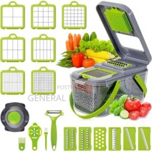 22-Piece Multifunctional Vegetable Chopper and Slicer Set.