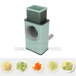 Manual Rotary Vegetable Cutter, Slicer, and Grater.