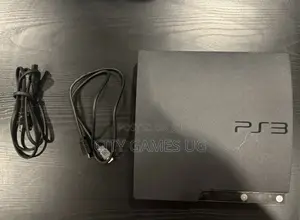 Sony Playstation 3 Slim Black Console With 2 Controllers and 14 Games