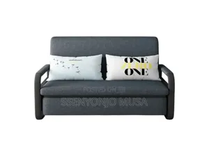 Folding 2-Seater Sofa Bed 5by6 With Pillow and Wheels - 1.8m