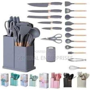 Generic 19-Piece Silicone and Stainless Steel Kitchen Utensil Set