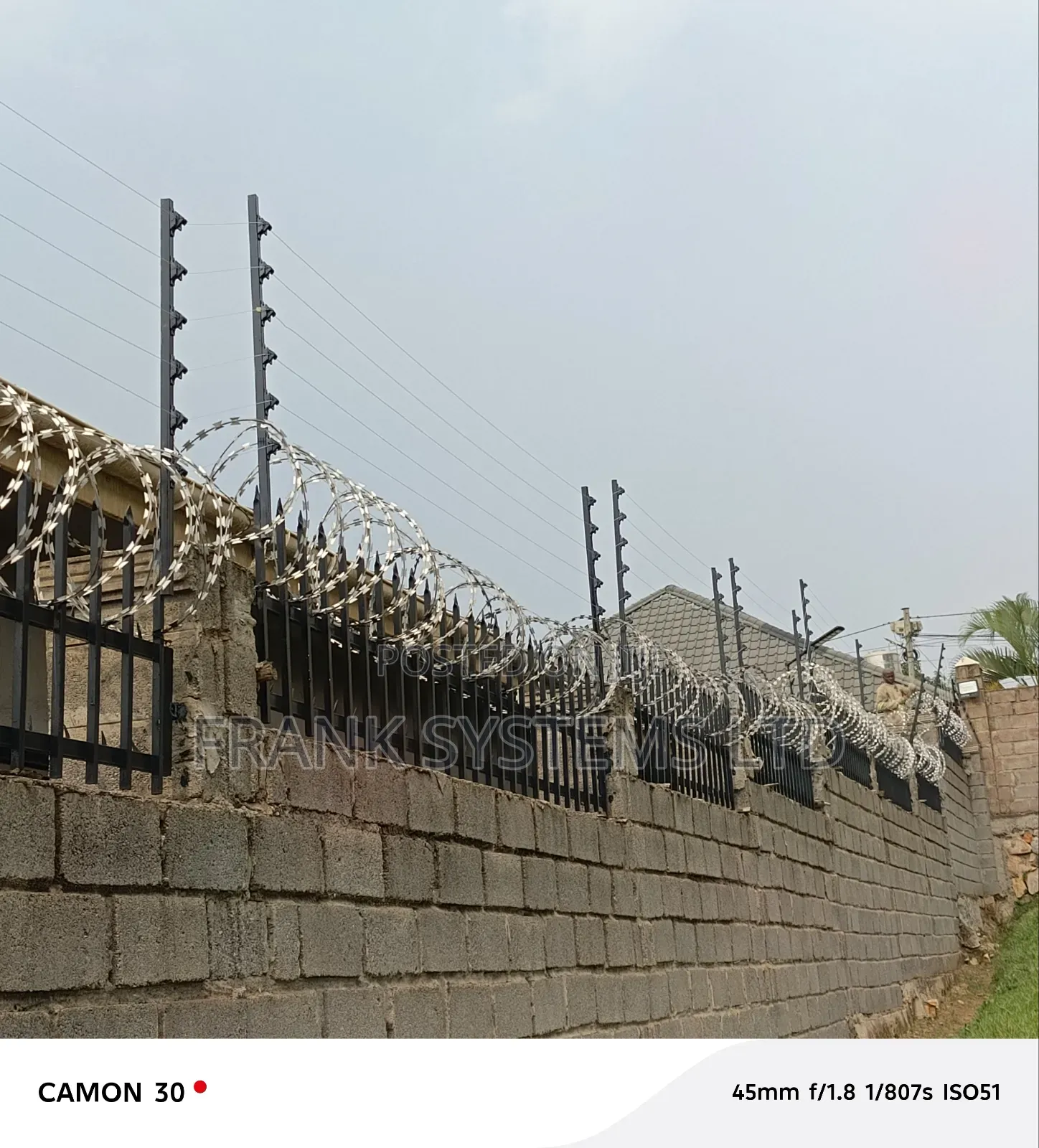 Galvanised Razor Wire Fence