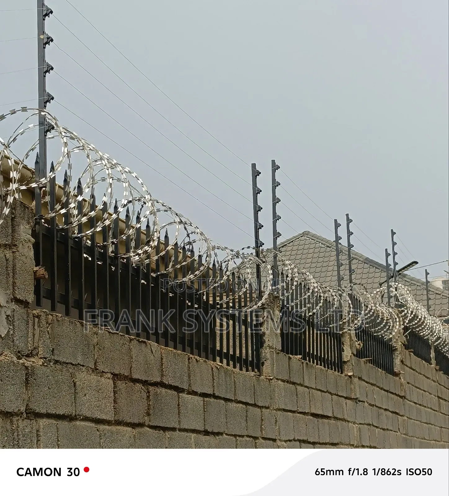 Galvanised Razor Wire Fence