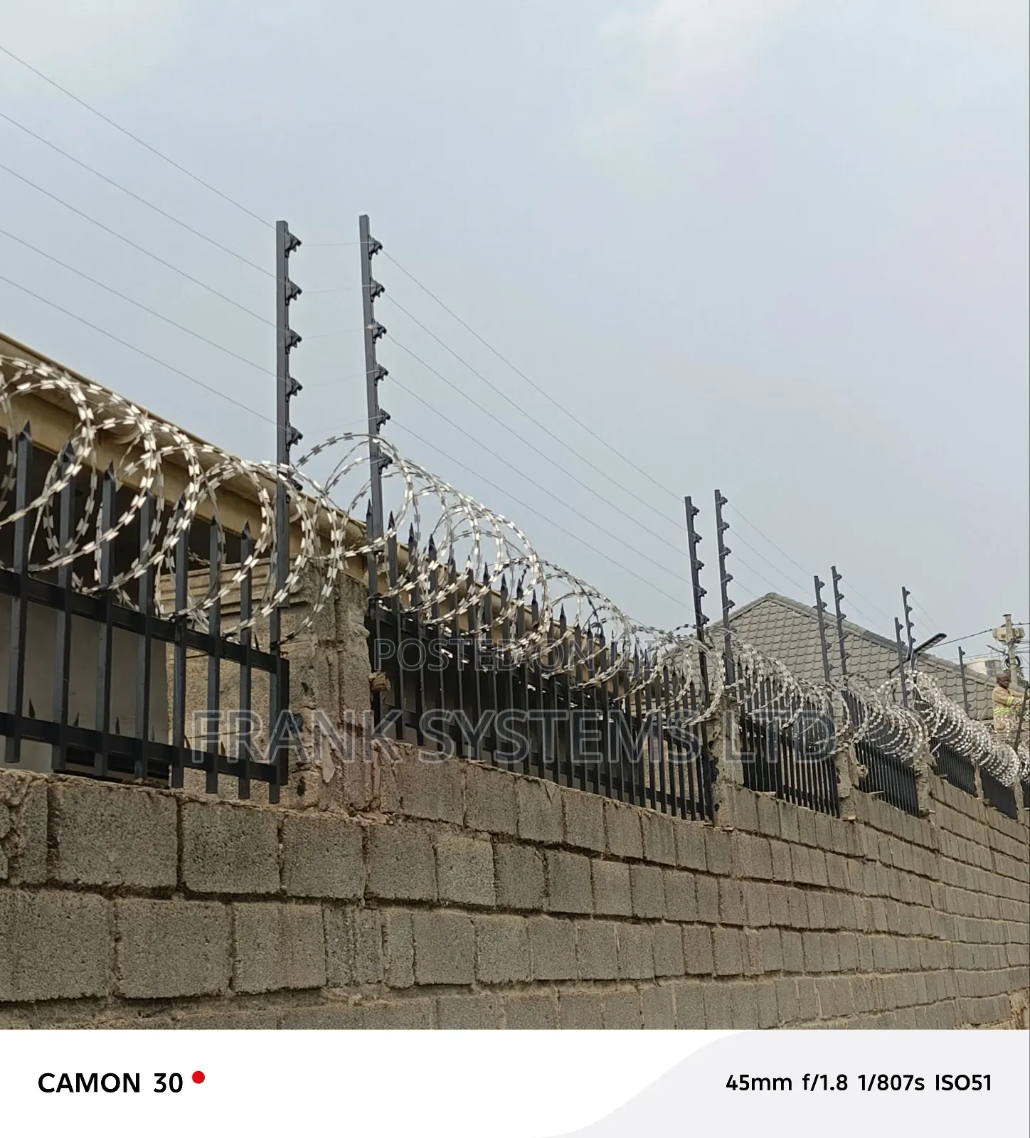 Galvanised Razor Wire Fence