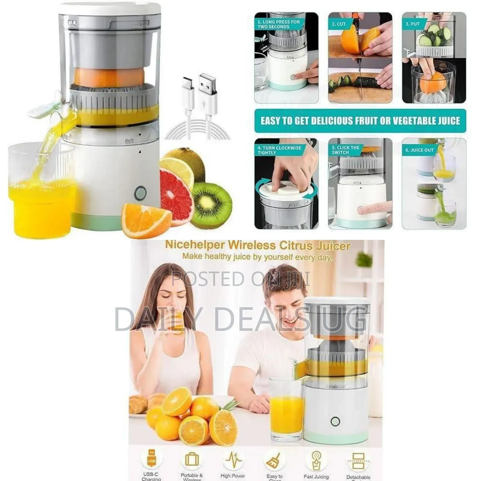 Portable Rechargeable Electric Juicer