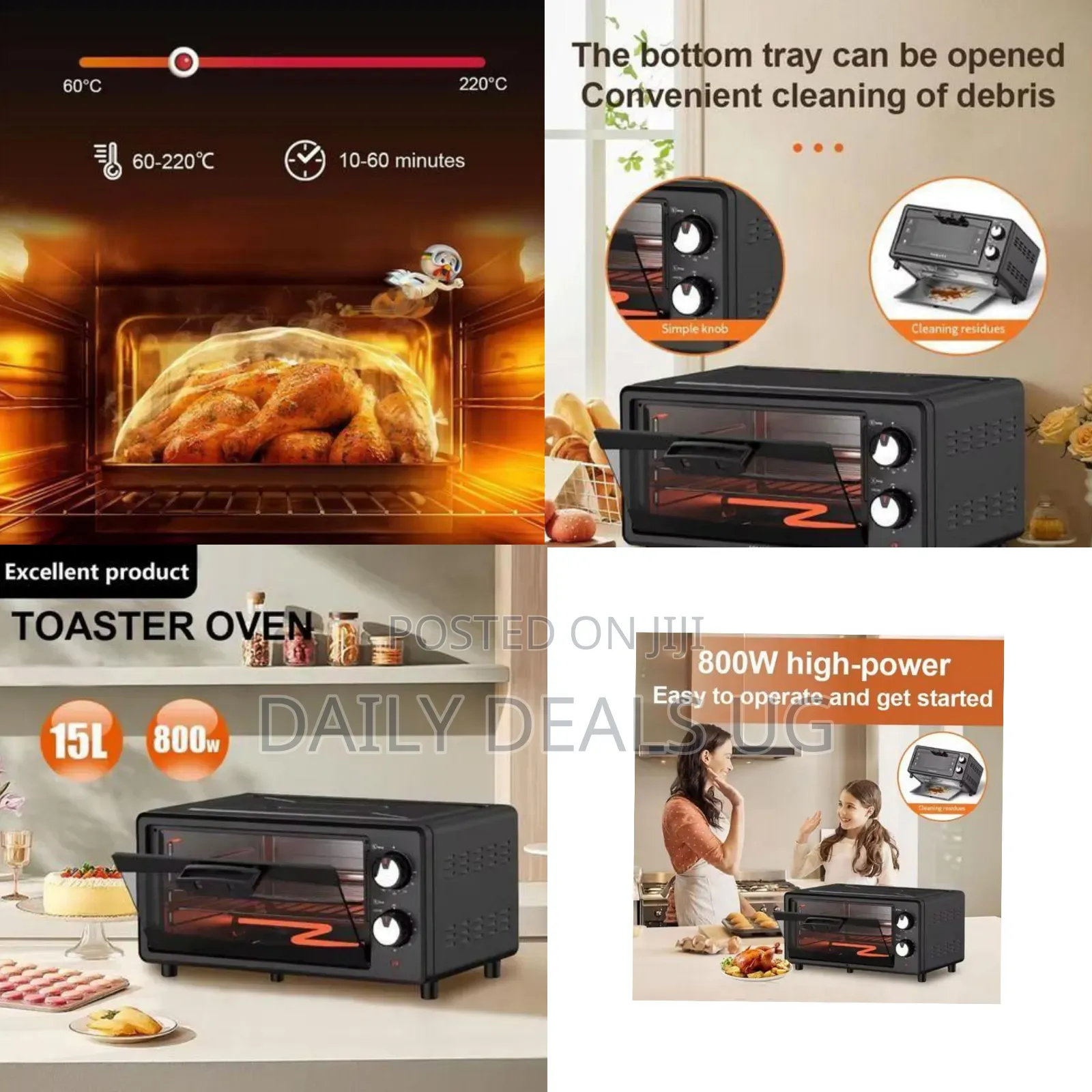 Sokany Compact Toaster Oven, 15l