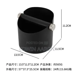 Black Metalic Coffee Knock Box