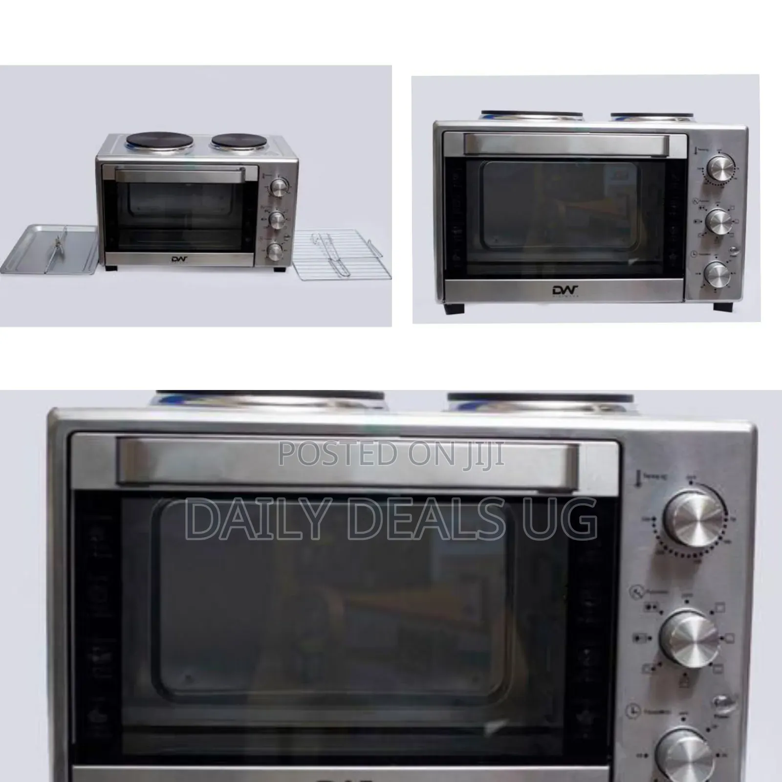 Digiwave Multi-Function Electric Oven With Dual Hot Plates -Multicolor