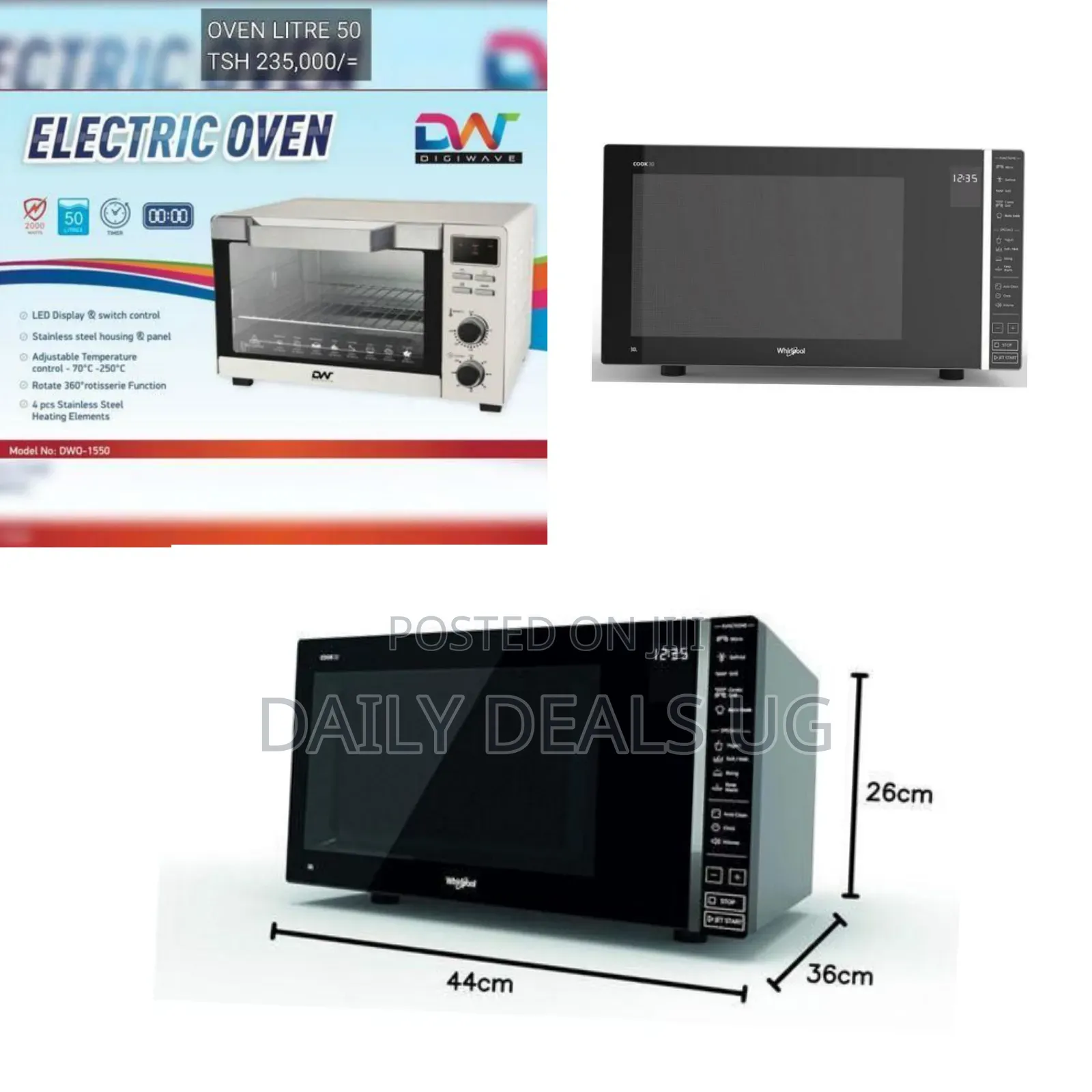 Digiwave High-Capacity Electric Oven With Rotisserie - Multicolor