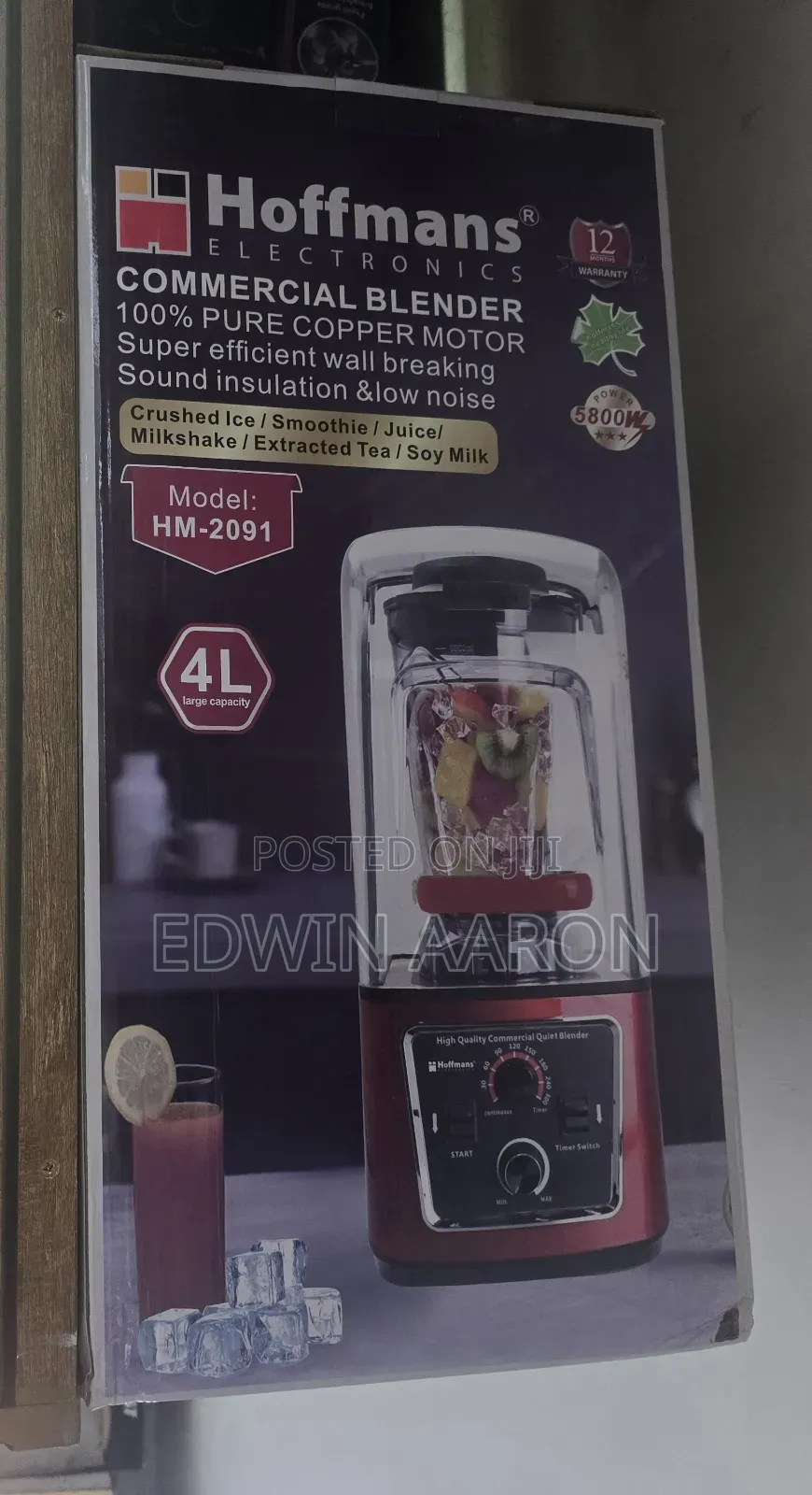 Hoffman's Commercial Blender 4l