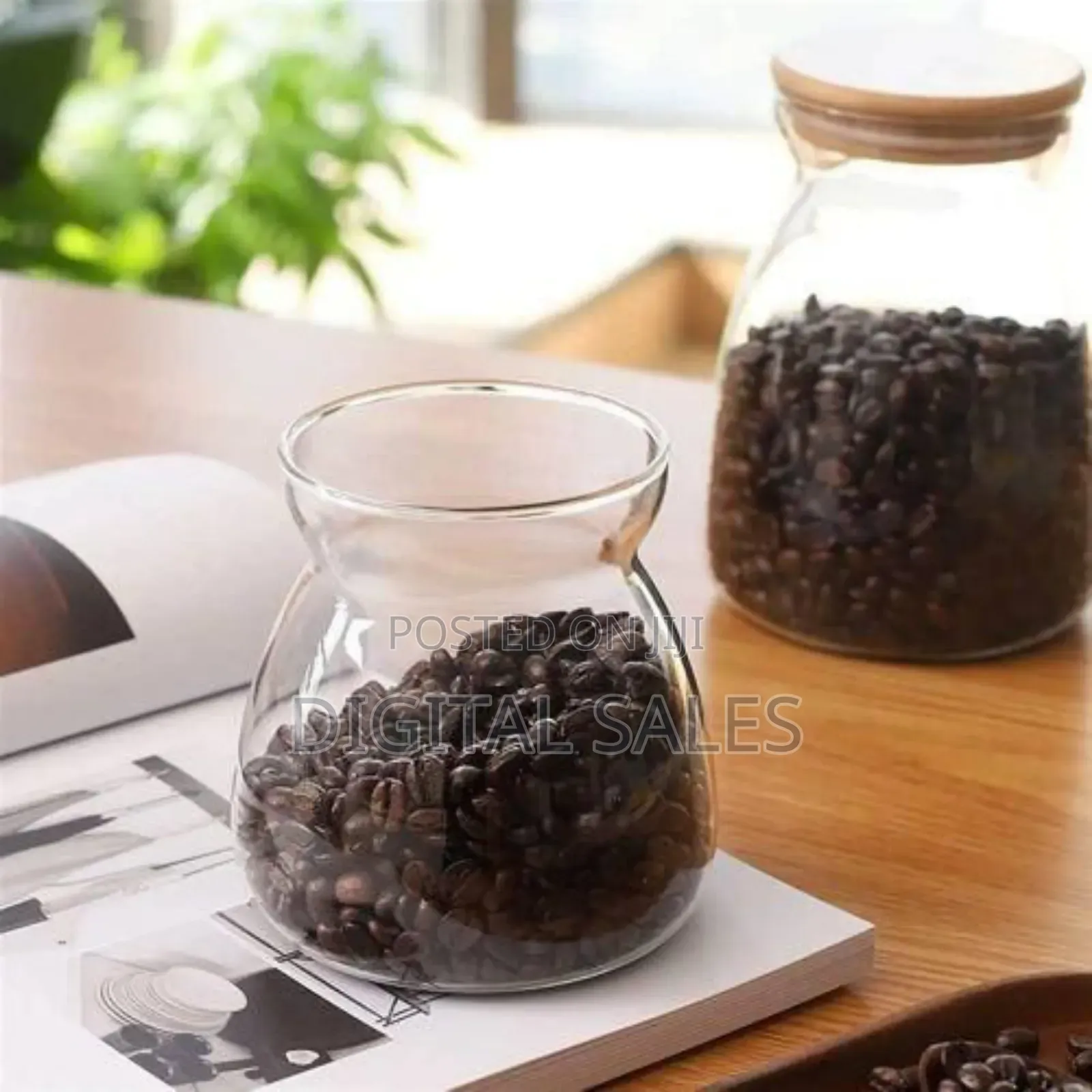 Airtight Glass Storage Jar With Natural Bamboo Lid