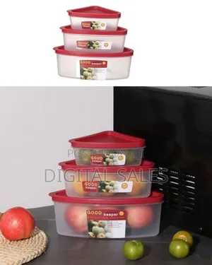 3-Piece Triangular Food Storage Containers Set