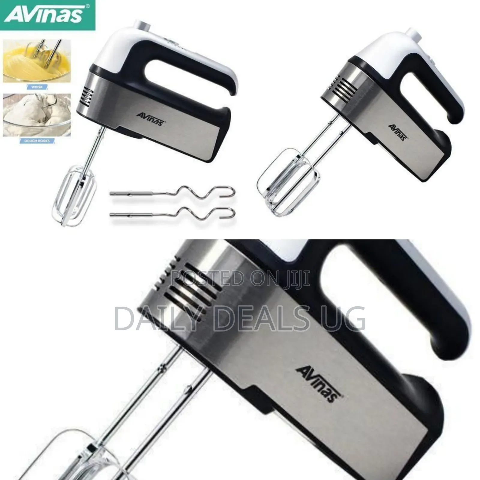 Avinas Professional Handheld Electric Mixer With Stainles Steel Finish