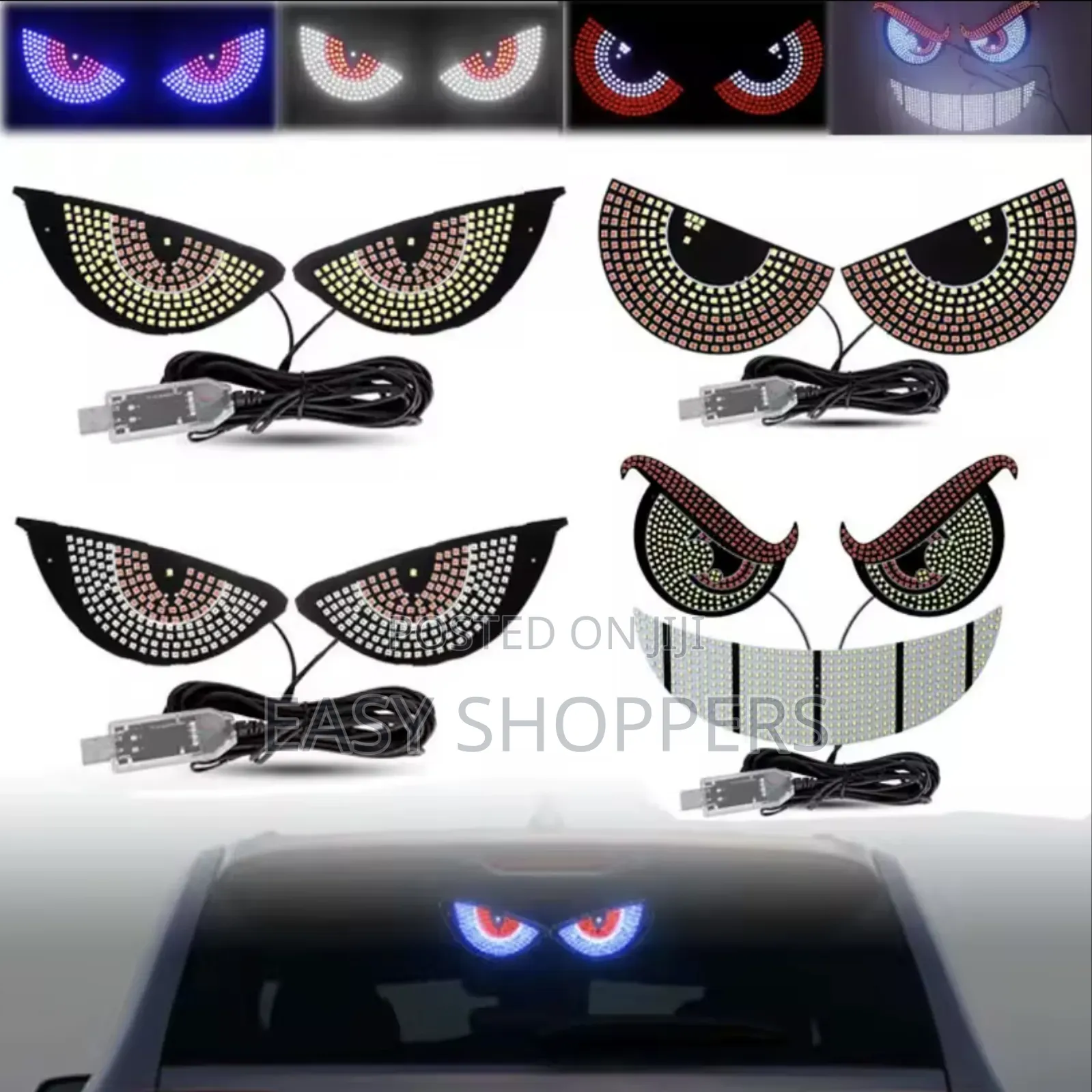 Devil's Eye Car Back Window Expression Lights Led Strips Light Panel