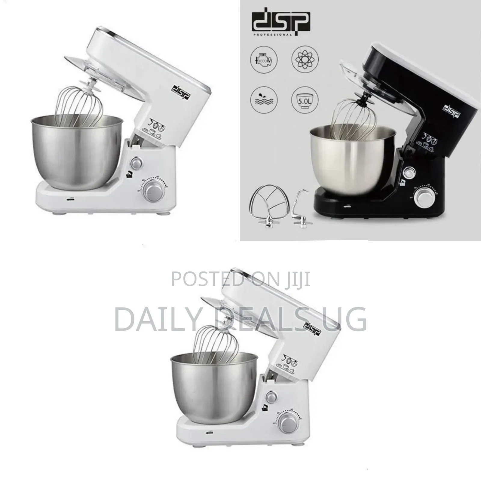 DSP Powerful Stand Mixer With Stainless Steel Bowl - Multicolor