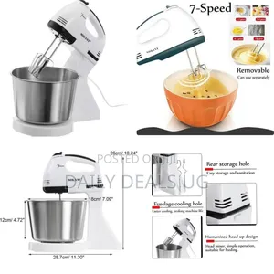 Sokany Hand and Stand Mixer With Stainless Steel Bowl - Multicolor
