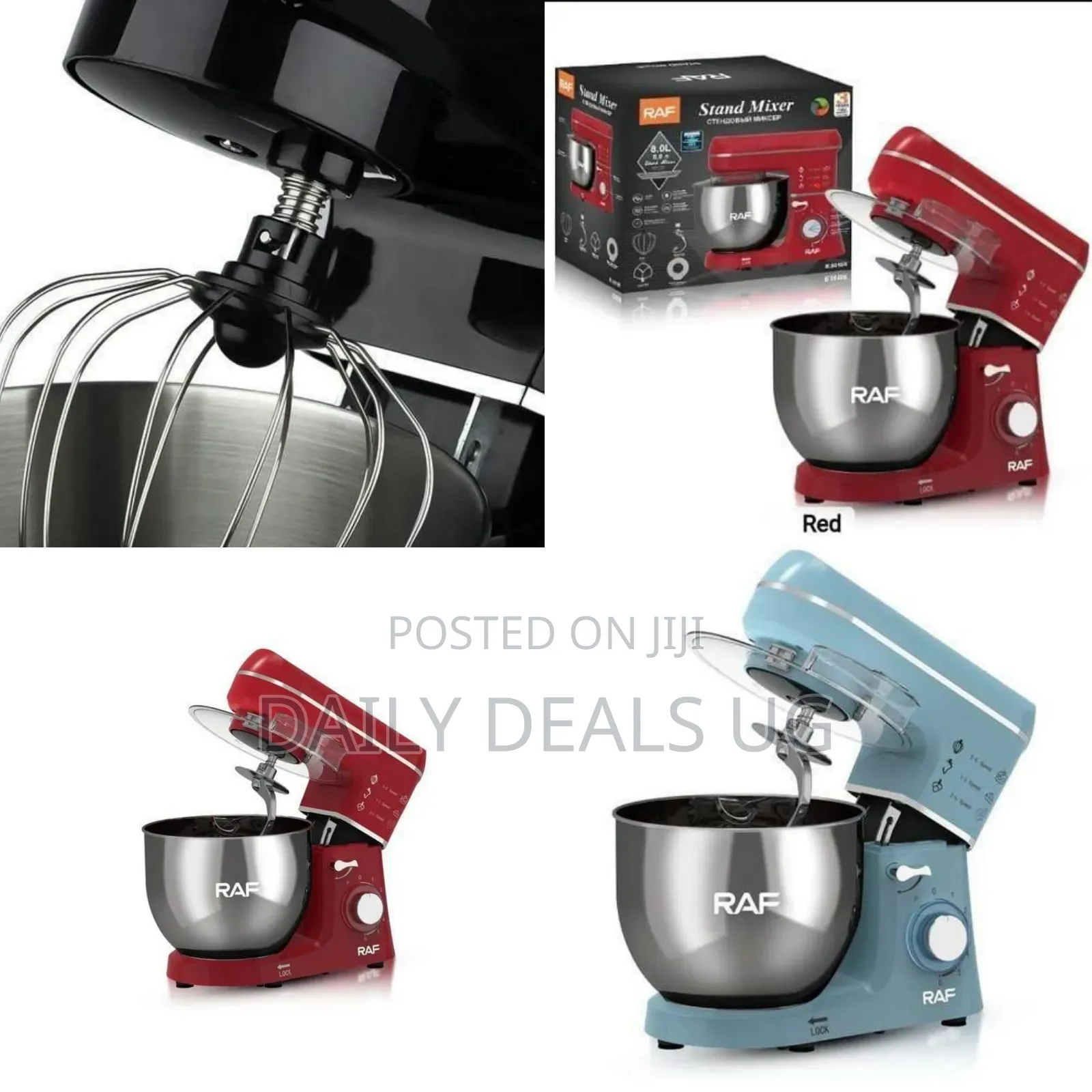 Raf Professional High-Capacity Kitchen Stand Mixer - Multicolor