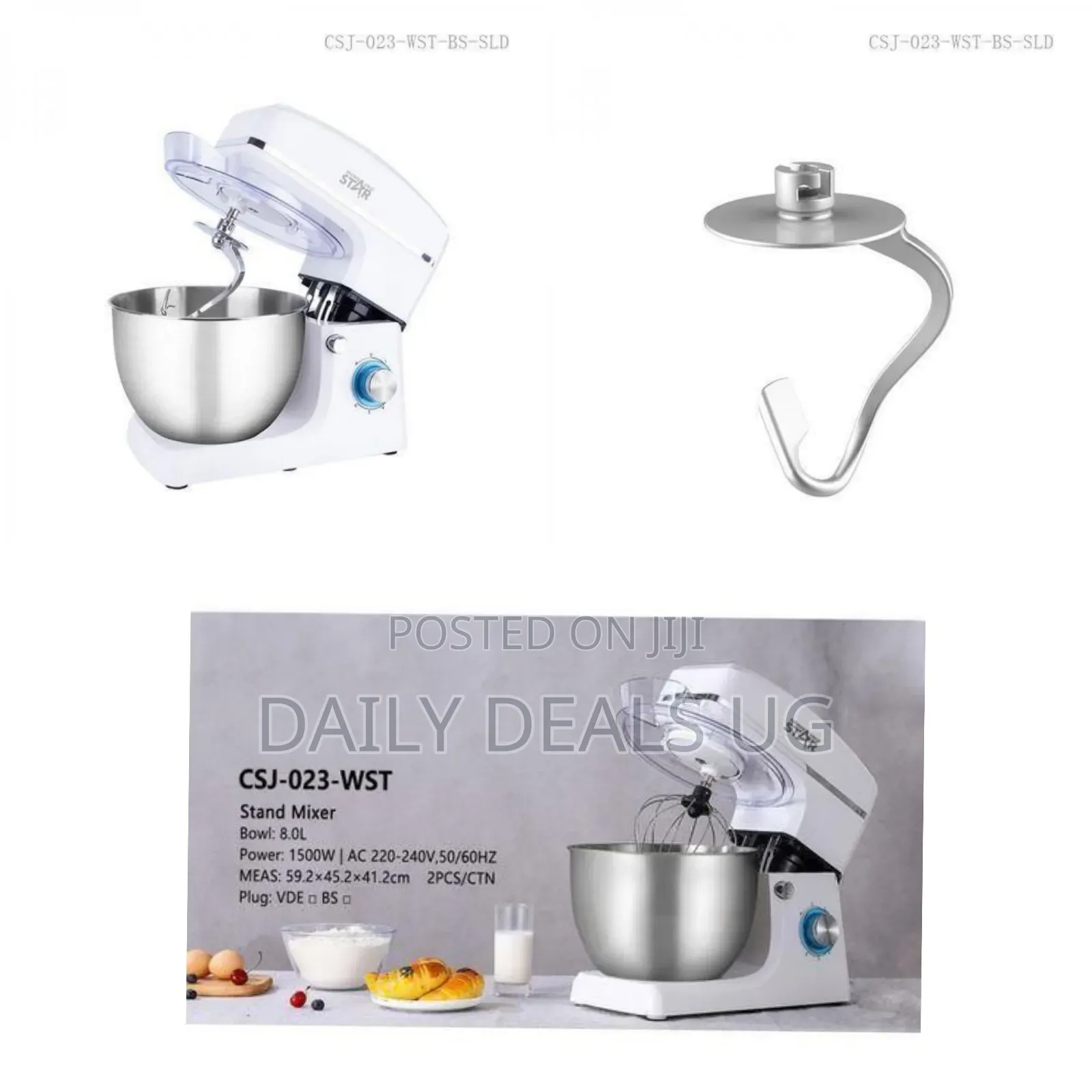 Professional Multi-Function Stand Mixer With Stainless Steel Bowl