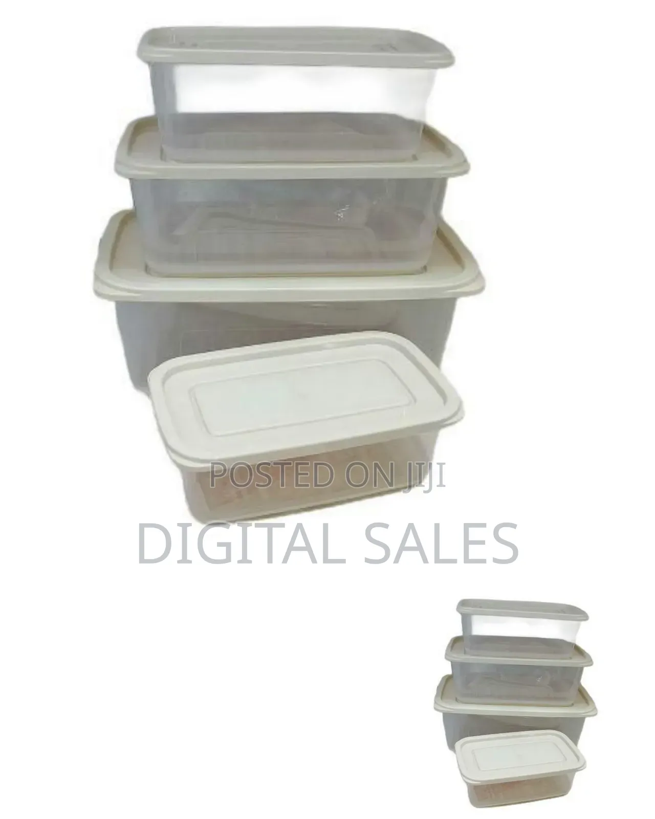 4-Piece Set of Rectangular Food Storage Containers