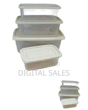 4-Piece Set of Rectangular Food Storage Containers