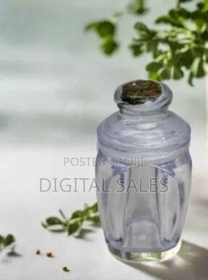 Charming Mini Glass Spice Jar With Decorative Clear Lid