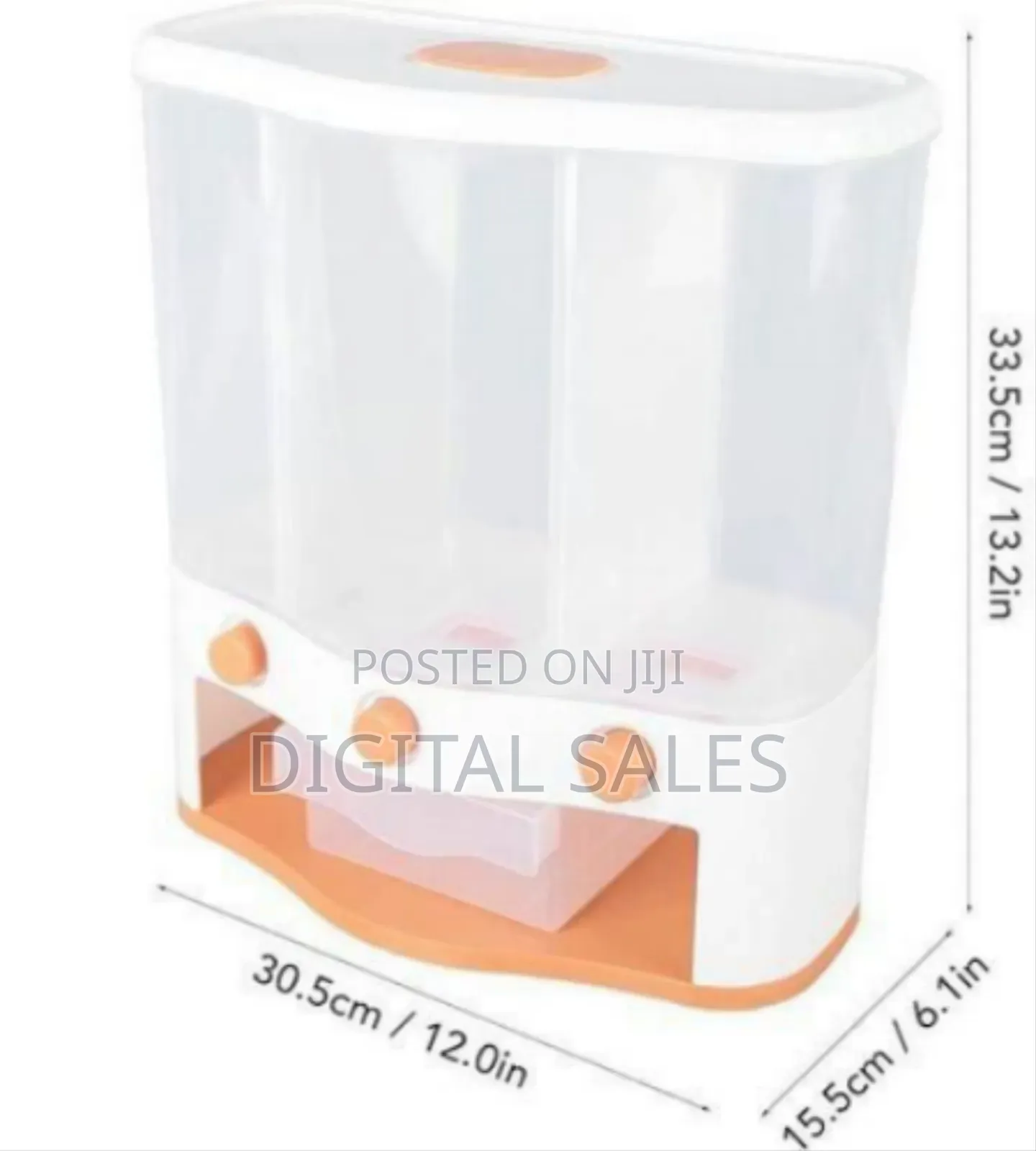 3 Grid Grain Storage Container/ Dispenser
